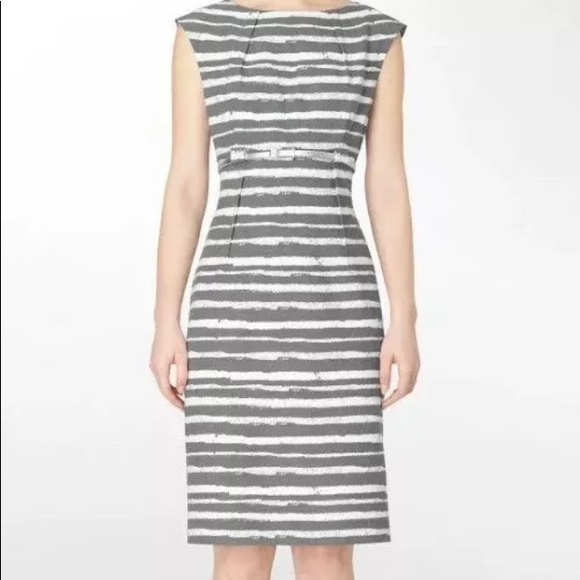 Calvin Klein Stripe Sheath Dress Career 8 - Picture 5 of 5